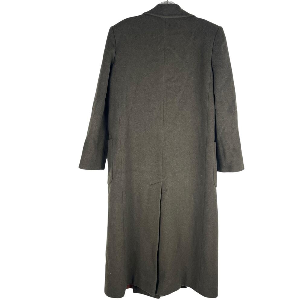 Talbots Wool Cashmere Silk Blend Long Coat Floor Length Green Size 1X - Picture 6 of 10
